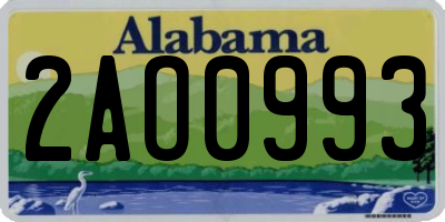 AL license plate 2AO0993
