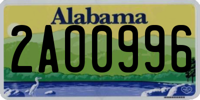 AL license plate 2AO0996