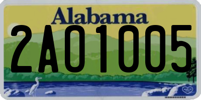 AL license plate 2AO1005