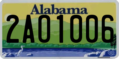 AL license plate 2AO1006