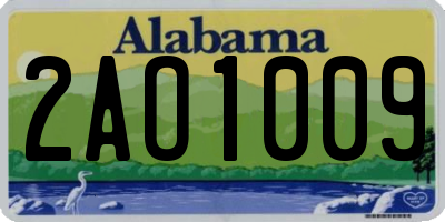 AL license plate 2AO1009