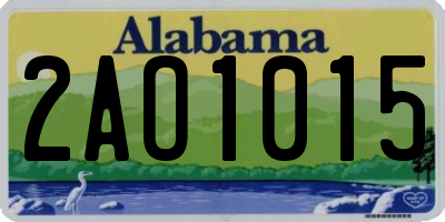 AL license plate 2AO1015