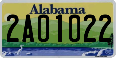 AL license plate 2AO1022