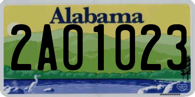 AL license plate 2AO1023