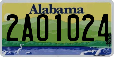 AL license plate 2AO1024