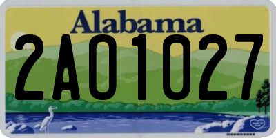AL license plate 2AO1027