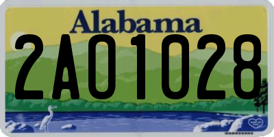 AL license plate 2AO1028