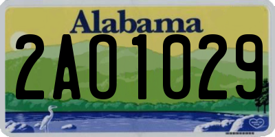 AL license plate 2AO1029