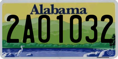 AL license plate 2AO1032