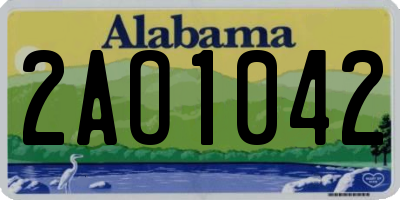 AL license plate 2AO1042