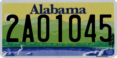 AL license plate 2AO1045