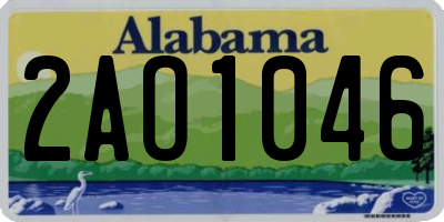 AL license plate 2AO1046