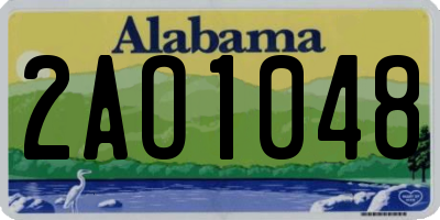 AL license plate 2AO1048
