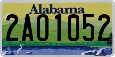 AL license plate 2AO1052
