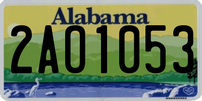 AL license plate 2AO1053