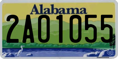AL license plate 2AO1055