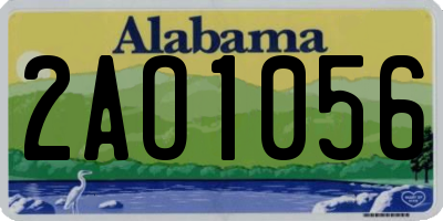 AL license plate 2AO1056