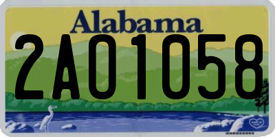 AL license plate 2AO1058