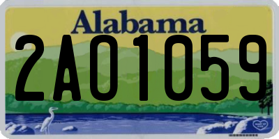 AL license plate 2AO1059