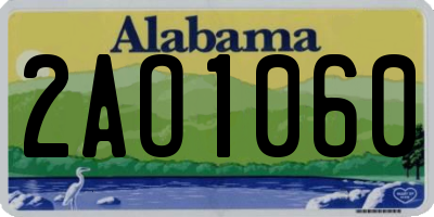 AL license plate 2AO1060