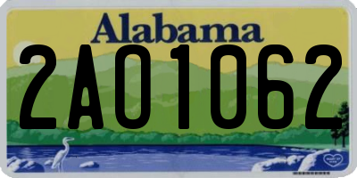 AL license plate 2AO1062