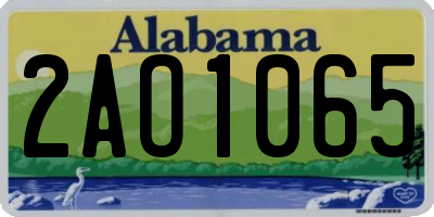 AL license plate 2AO1065