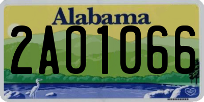 AL license plate 2AO1066