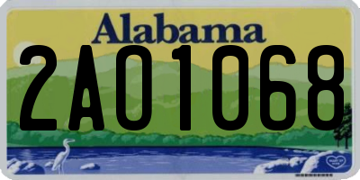 AL license plate 2AO1068