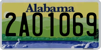 AL license plate 2AO1069