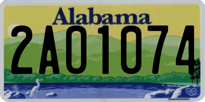 AL license plate 2AO1074