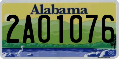 AL license plate 2AO1076
