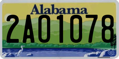 AL license plate 2AO1078