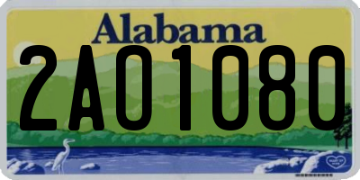AL license plate 2AO1080