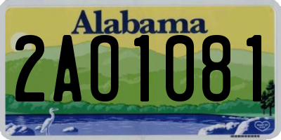 AL license plate 2AO1081