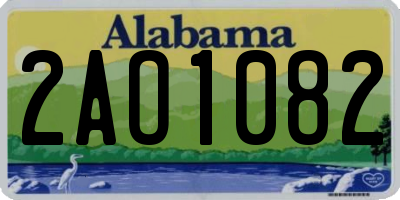 AL license plate 2AO1082