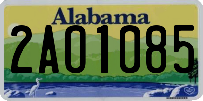 AL license plate 2AO1085
