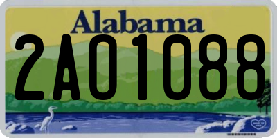 AL license plate 2AO1088