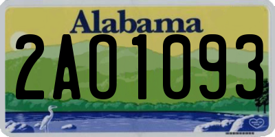 AL license plate 2AO1093
