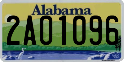 AL license plate 2AO1096