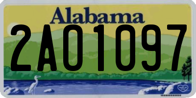 AL license plate 2AO1097