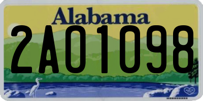 AL license plate 2AO1098