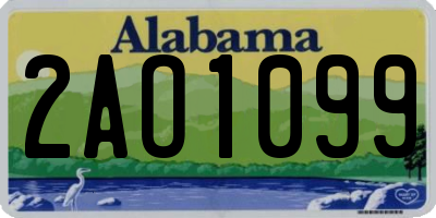 AL license plate 2AO1099