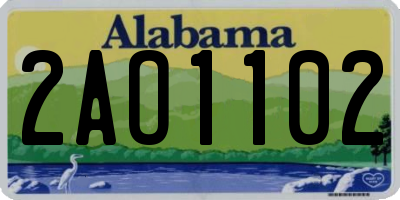 AL license plate 2AO1102