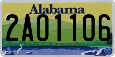 AL license plate 2AO1106