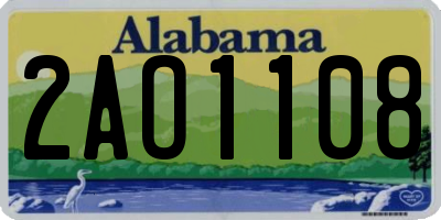 AL license plate 2AO1108