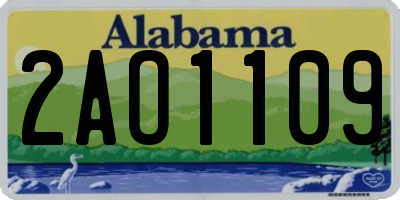 AL license plate 2AO1109