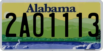 AL license plate 2AO1113