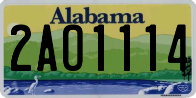 AL license plate 2AO1114
