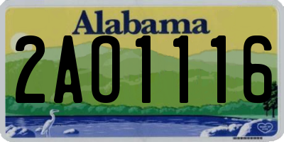 AL license plate 2AO1116