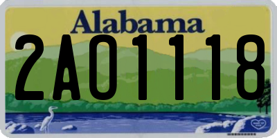 AL license plate 2AO1118
